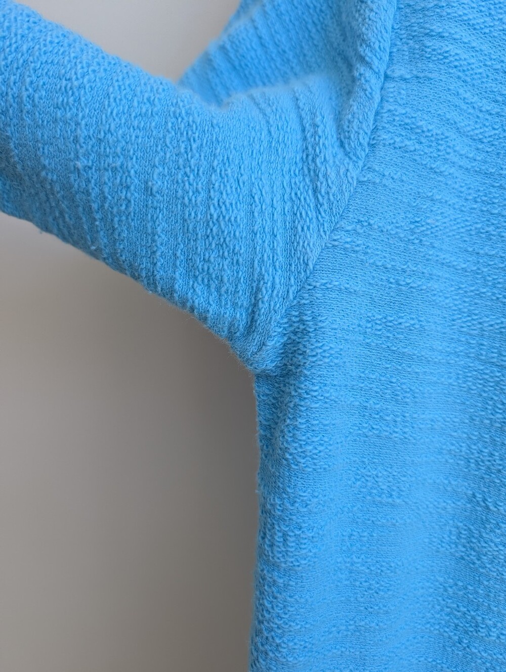 Color Me Cotton Medium C.M.C. Bright Blue Long Sleeve Shirt Top Button Pocket - Picture 12 of 12